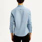 Men's Redloop Solid Light Blue Slim Fit Shirt - Back View