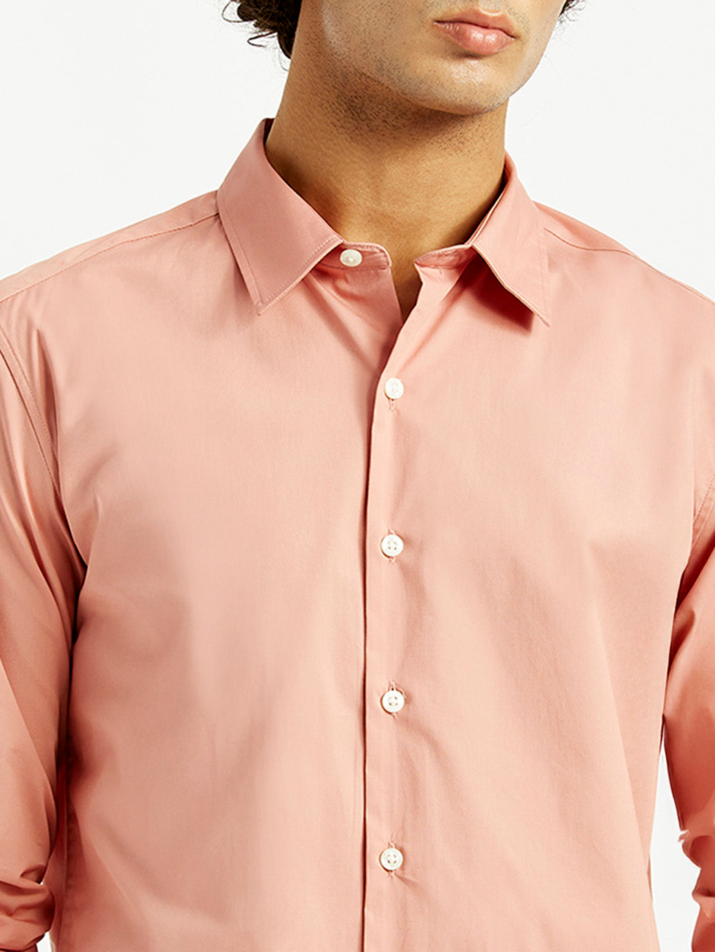 Men's Redloop Solid Slim Fit Shirt - Detail View