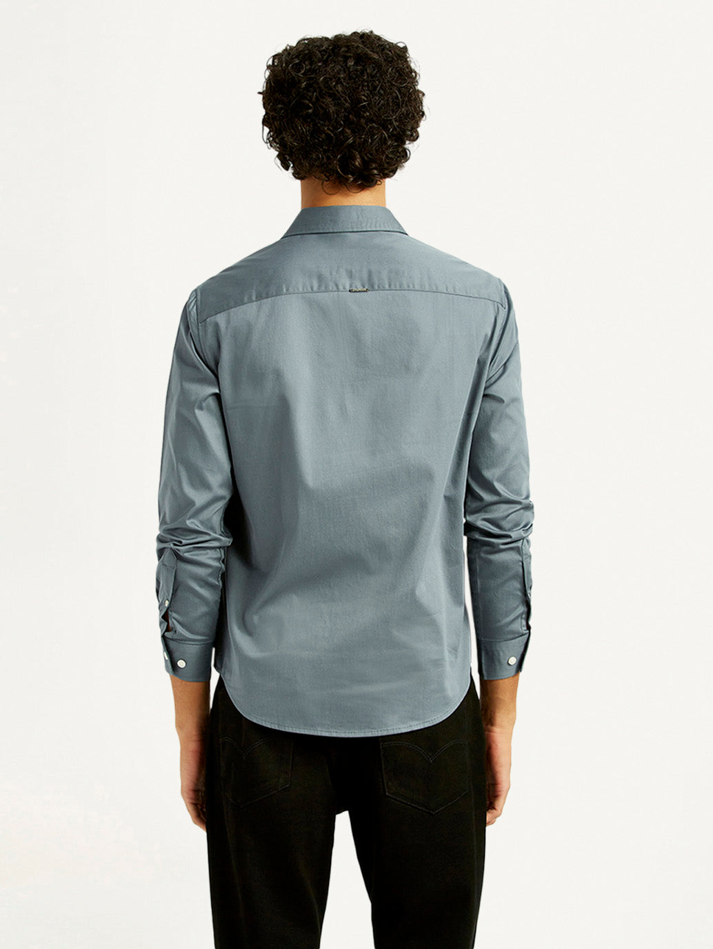 Men's Redloop Solid Slim Fit Shirt - Back View