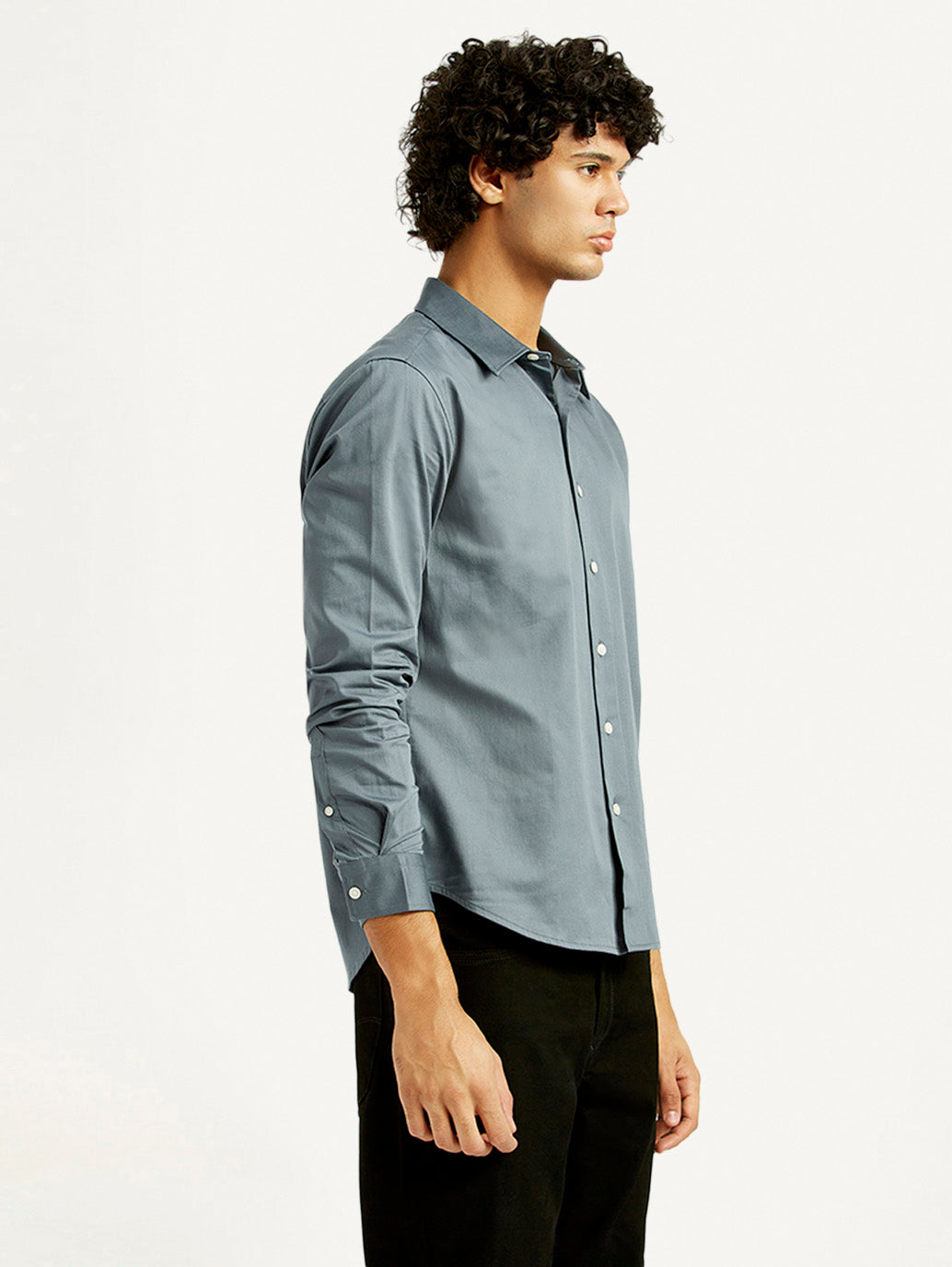 Men's Redloop Solid Slim Fit Shirt - Side View