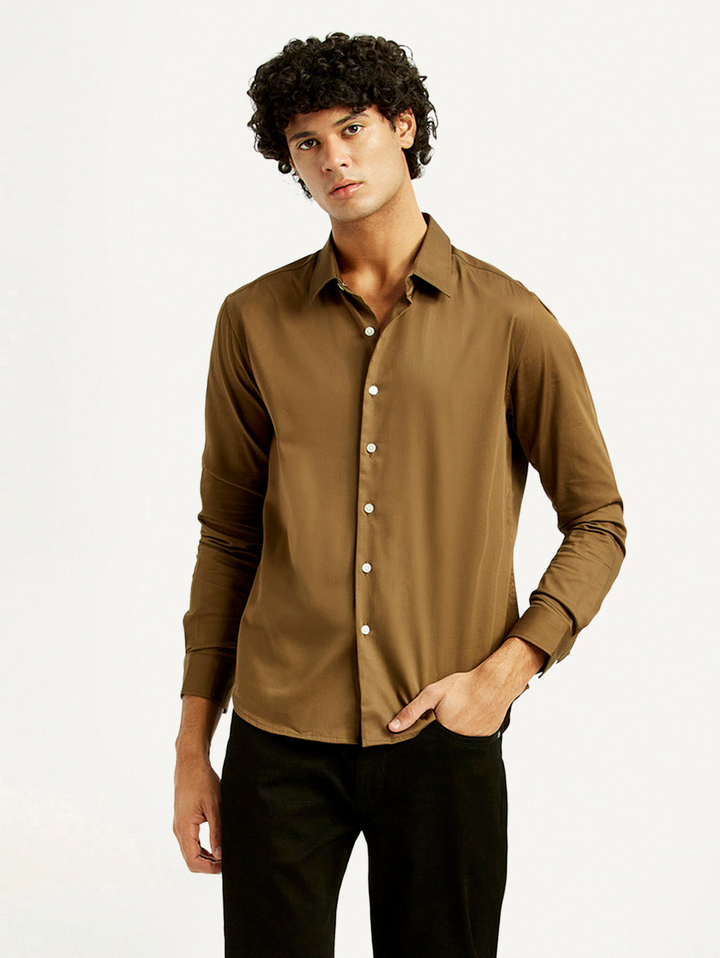 Men's Redloop Solid Slim Fit Shirt