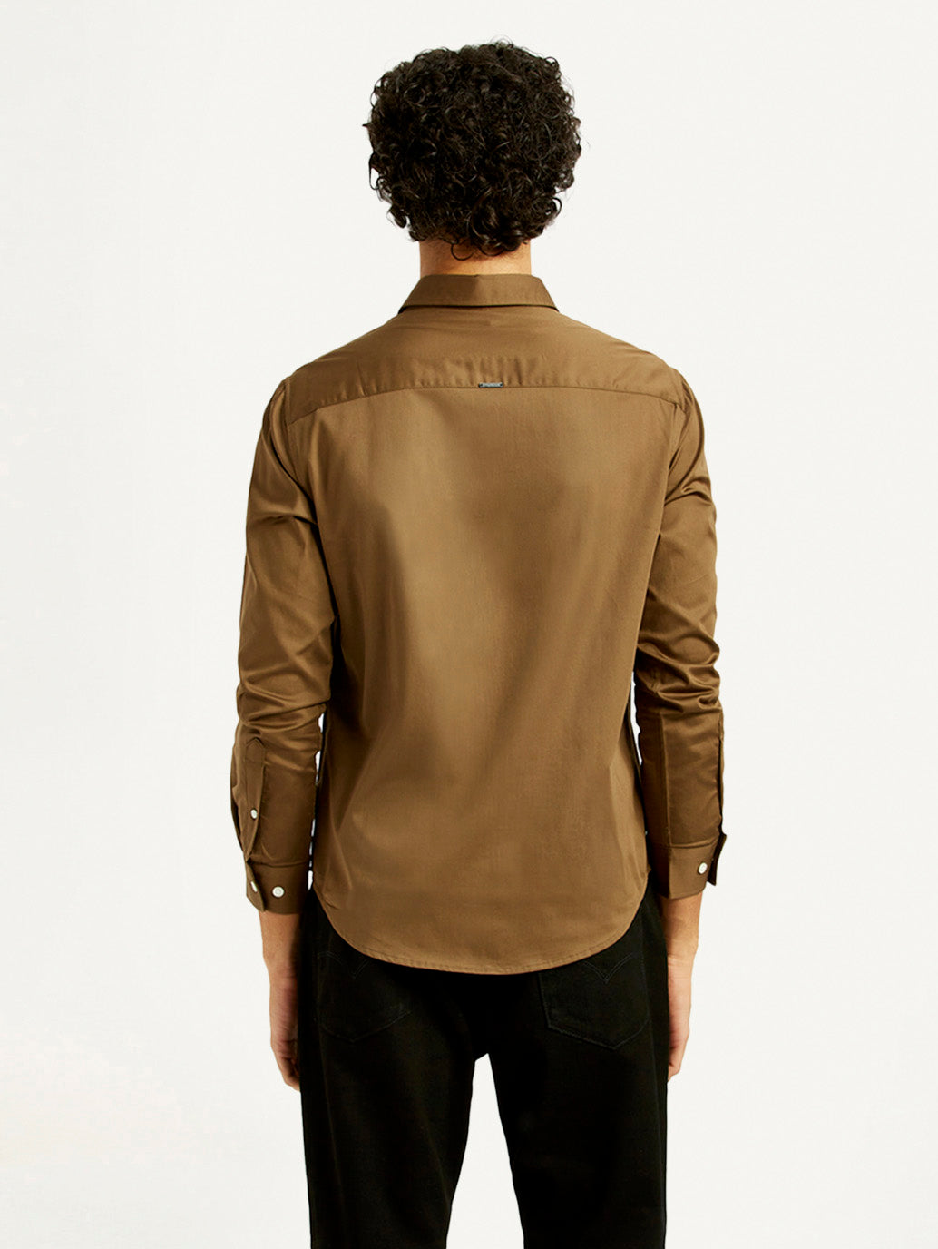 Men's Redloop Solid Slim Fit Shirt - Back View
