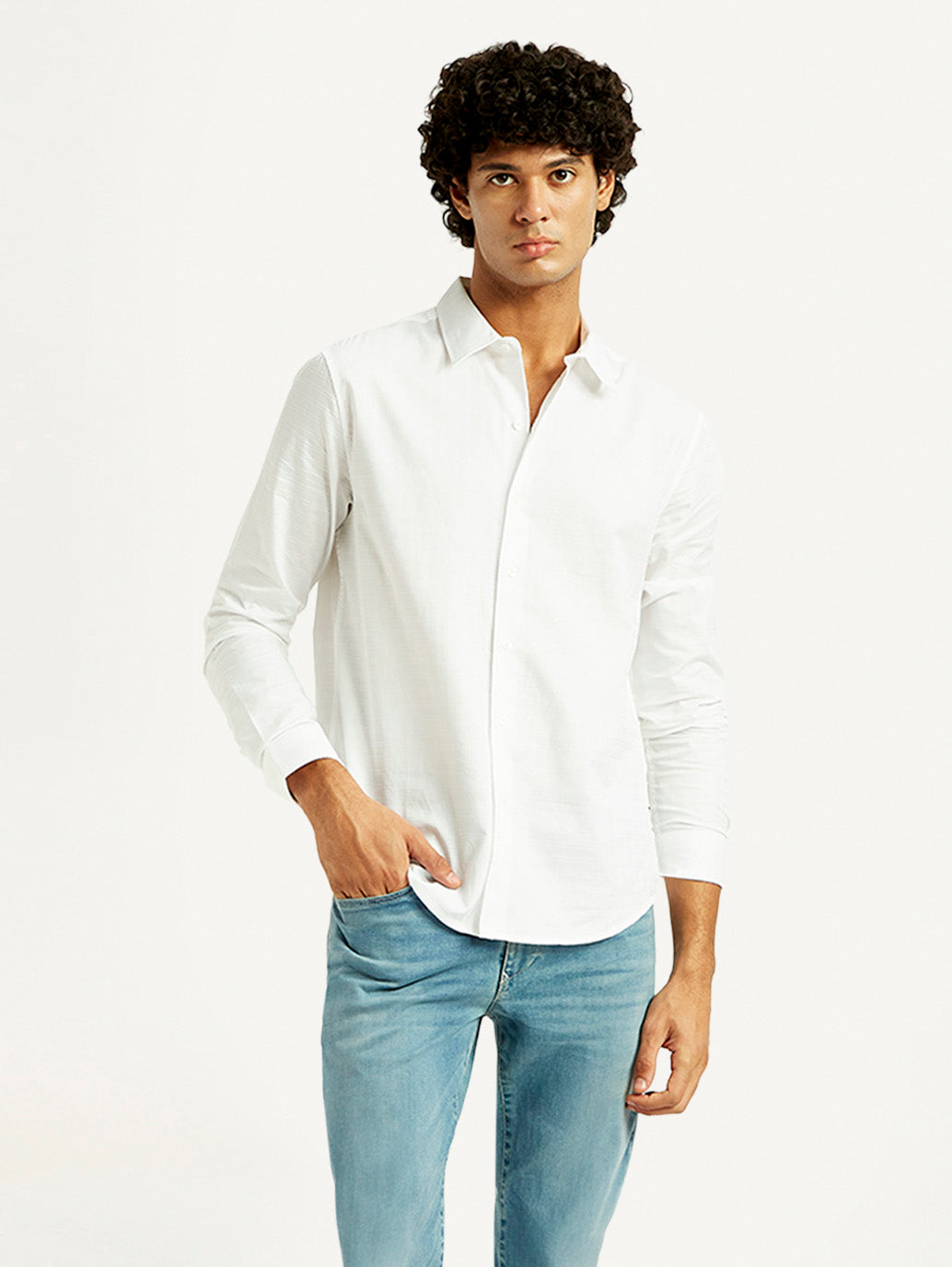 Men's Redloop Solid Slim Fit Shirt - Styleshot View