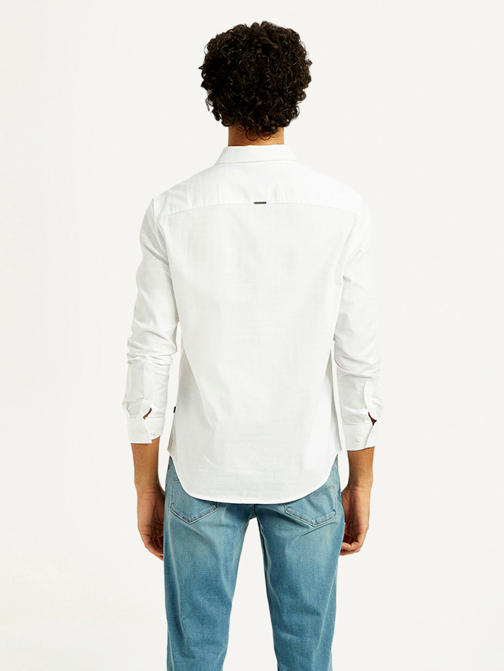 Men's Redloop Solid Slim Fit Shirt - Back View