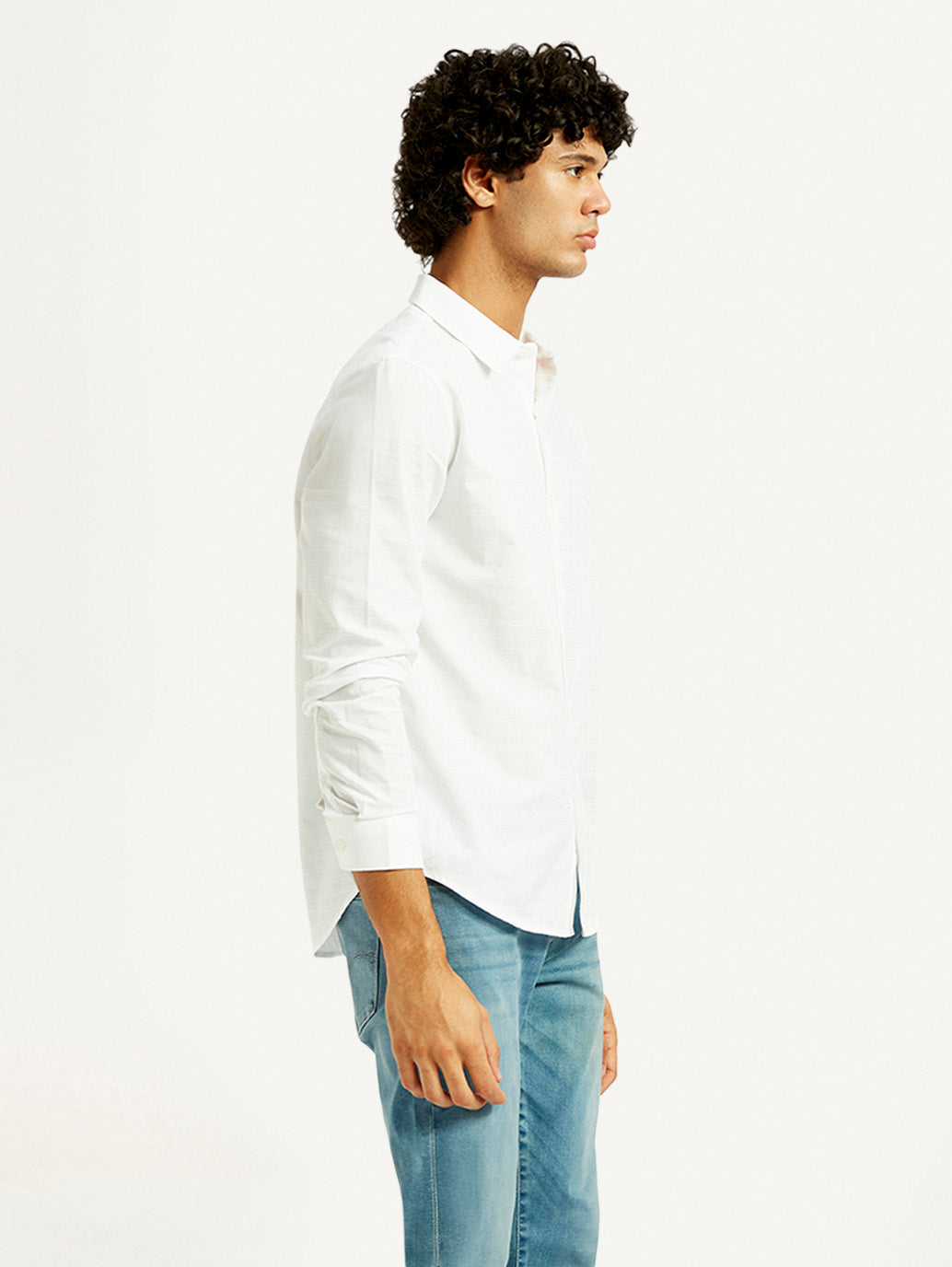 Men's Redloop Solid Slim Fit Shirt - Side View