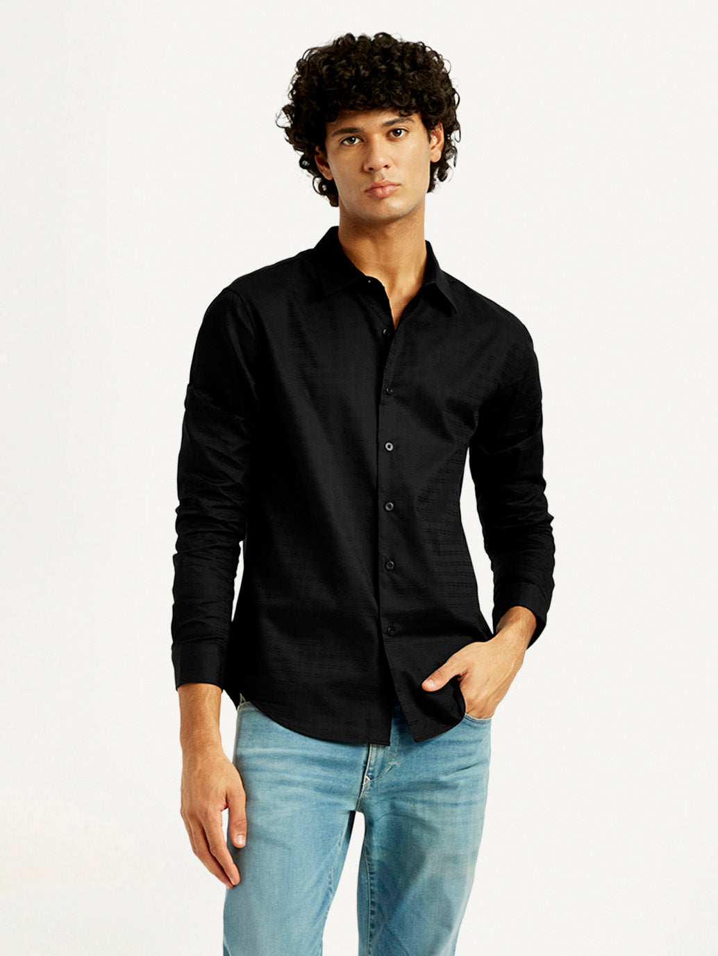 Men's Redloop Solid Slim Fit Shirt - Styleshot View