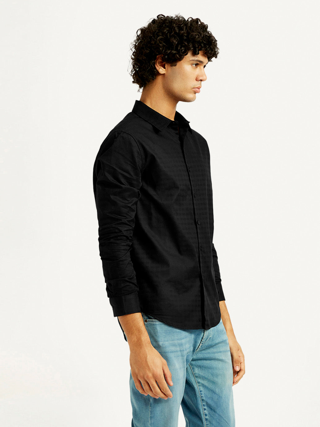 Men's Redloop Solid Slim Fit Shirt - Side View