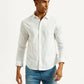 Men's Redloop Striped White Slim Fit Shirt - Styleshot View