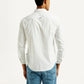 Men's Redloop Striped White Slim Fit Shirt - Back View