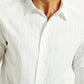Men's Redloop Striped White Slim Fit Shirt - Detail View