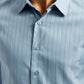 Men's Redloop Striped Light Blue Slim Fit Shirt - Detail View