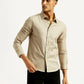 Men's Redloop Solid Beige Slim Fit Shirt - Styleshot View