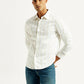 Men's Redloop Striped White Slim Fit Shirt - Styleshot View