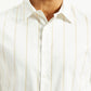 Men's Redloop Striped White Slim Fit Shirt - Detail View