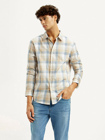 Men's Checkered Multi Color Slim Fit Shirt-image-42