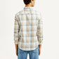 Men's Checkered Multi Color Slim Fit Shirt - Back View