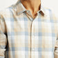 Men's Checkered Multi Color Slim Fit Shirt - Detail View