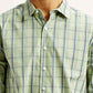 Men's Checkered Light Green Slim Fit Shirt - 20 View