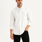Men's Solid White Slim Fit Shirt - Styleshot View