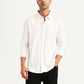 Men's Pin Stripes White Slim Fit Shirt - Styleshot View