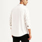 Men's Pin Stripes White Slim Fit Shirt - Back View