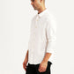 Men's Pin Stripes White Slim Fit Shirt - Side View