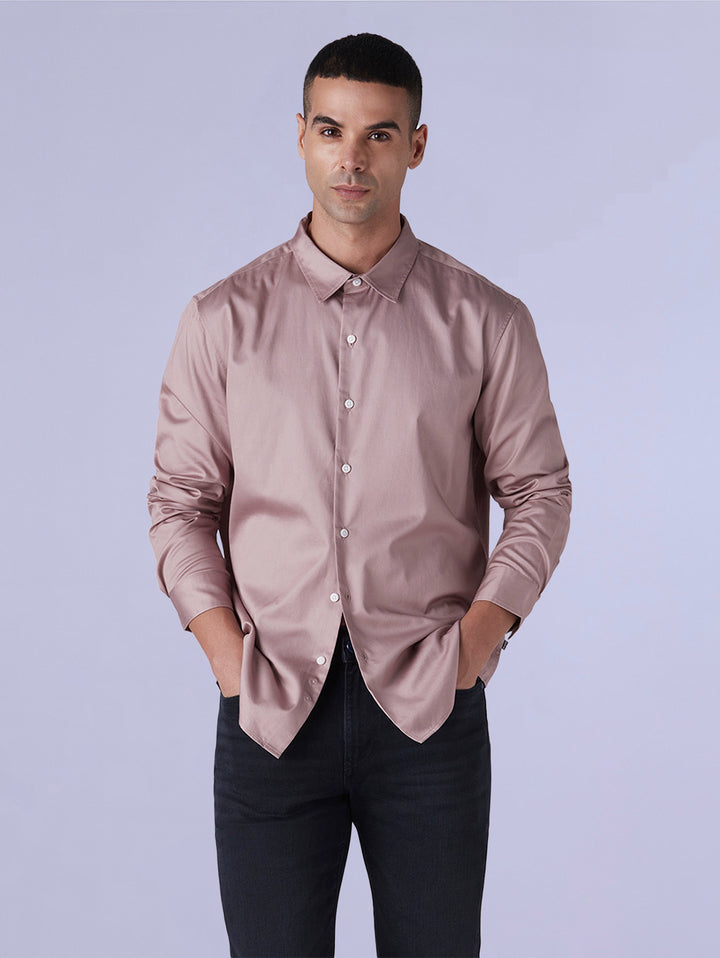 Men's Redloop Solid Slim Fit Poplin Shirt