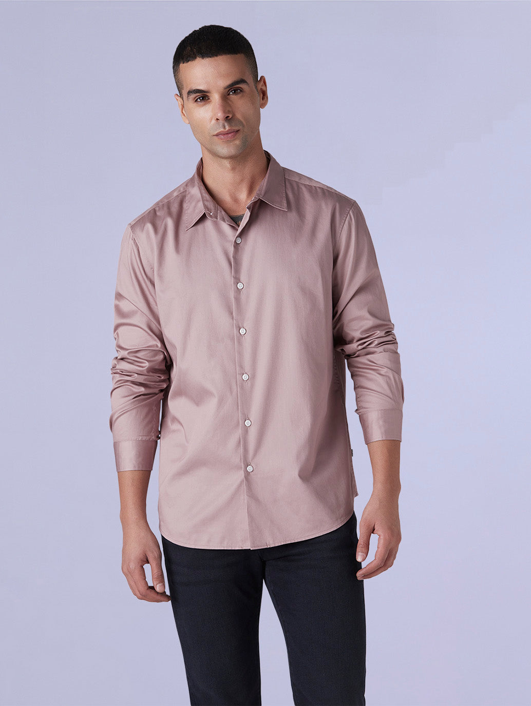 Men's Redloop Solid Slim Fit Poplin Shirt - 465aa50f-a200-4075-8cc4-5350d798bae8 View