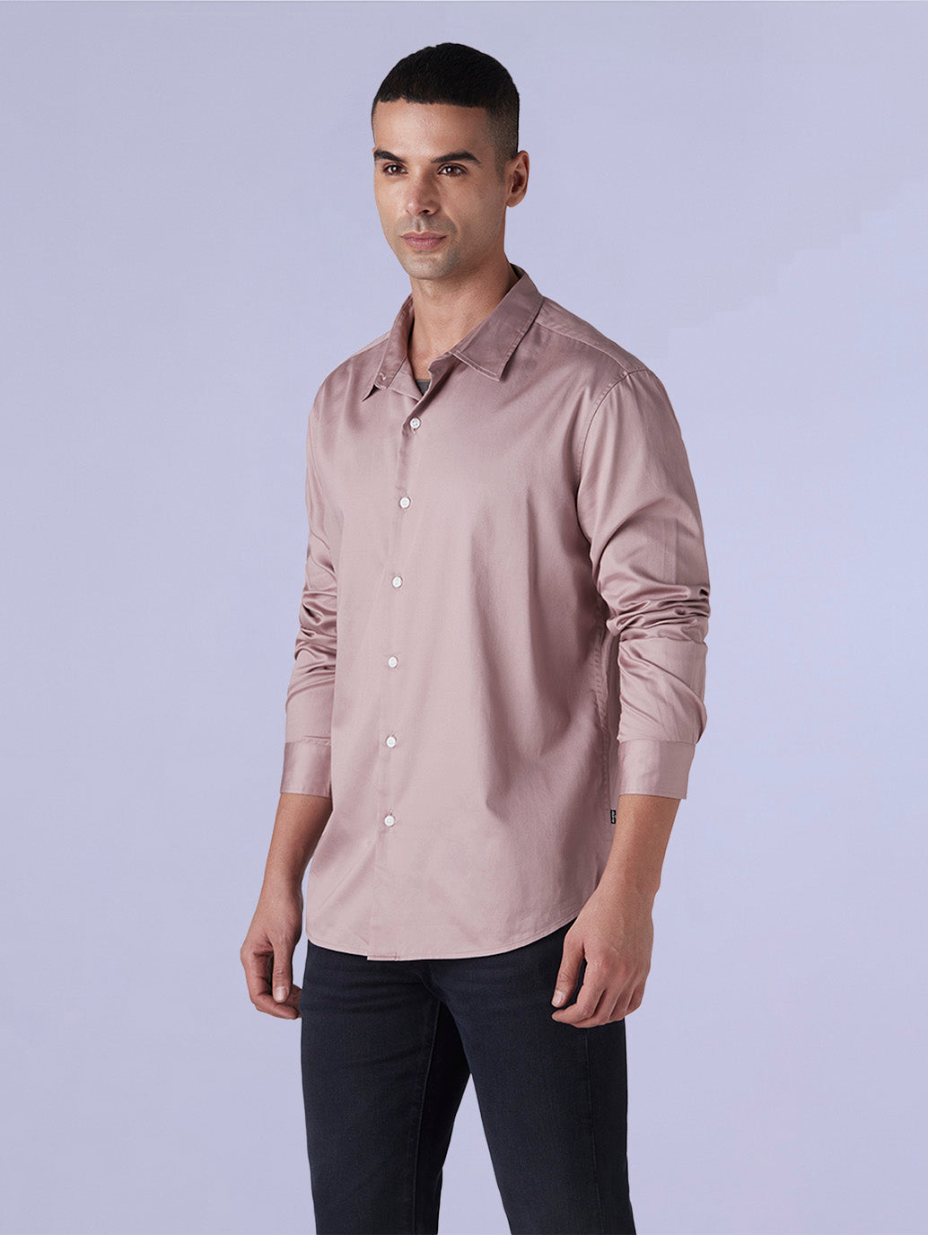 Men's Redloop Solid Slim Fit Poplin Shirt - 6d812698-9199-4f92-97ee-ab52b36f5a74 View