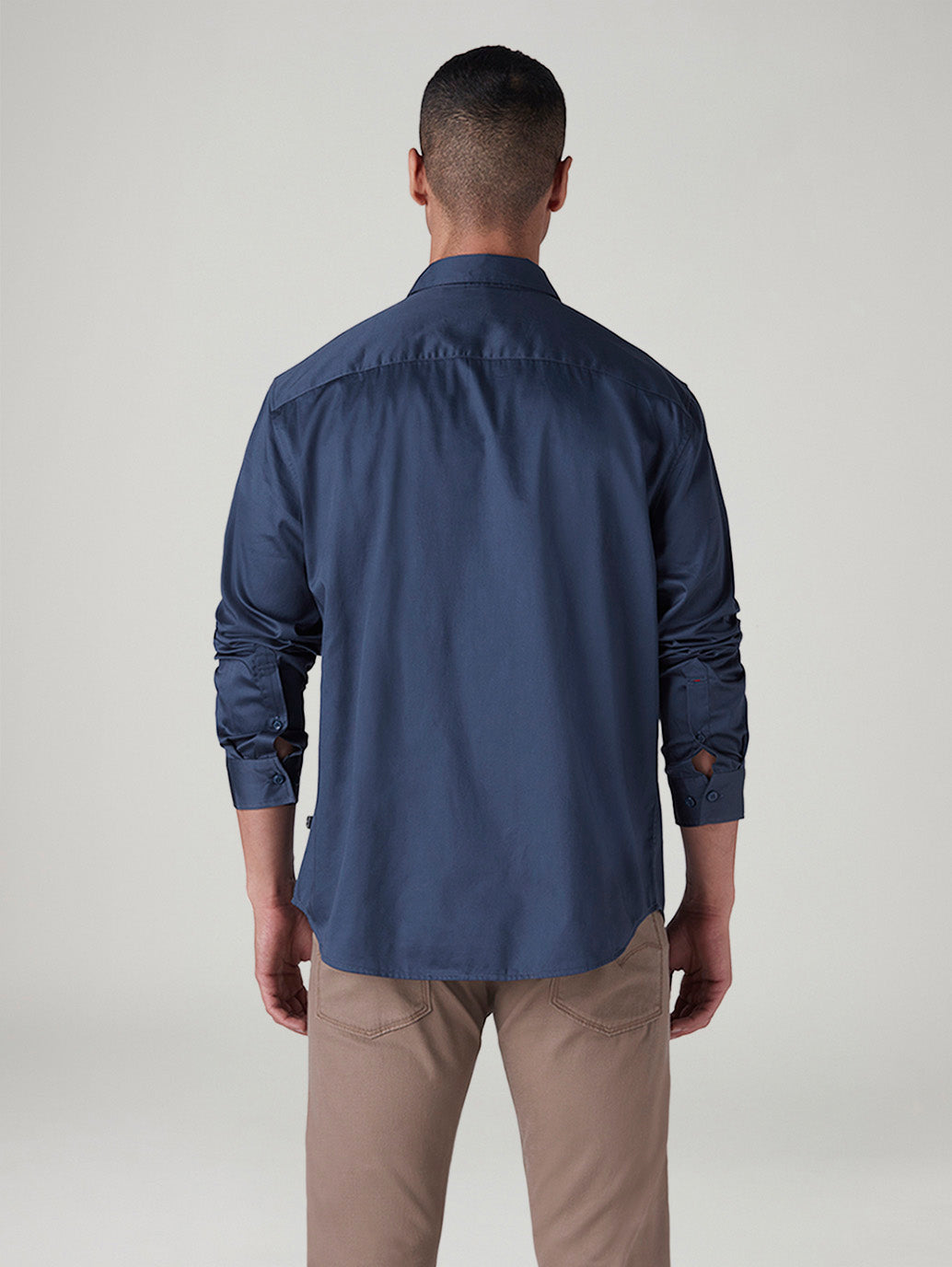 Men's Solid Slim Fit Redloop Shirt - 20 View