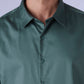 Men's Redloop Solid Slim Fit Poplin Shirt - Detail View