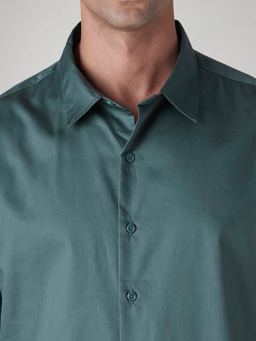 Men's Solid Slim Fit Redloop Shirt - 20 View