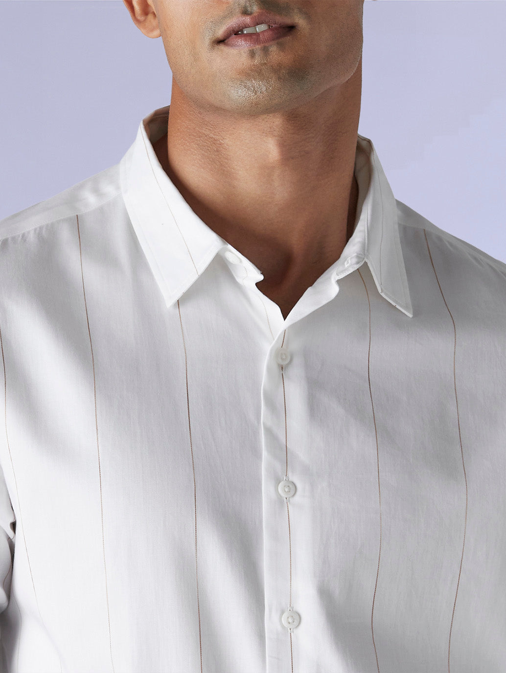 Men's Striped Slim Fit Redloop Poplin Shirt - 2f2c5be1-3daa-46ac-a859-8958e781224f View