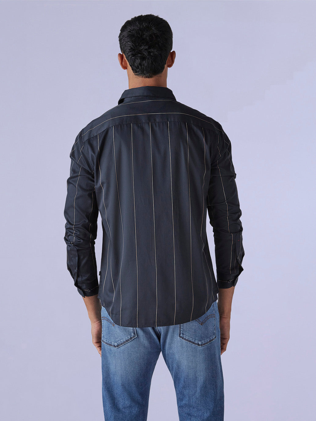 Men's Redloop Striped Slim Fit Poplin Shirt - 5d1a188c-e13b-48e3-ac5a-1cff194e7e11 View