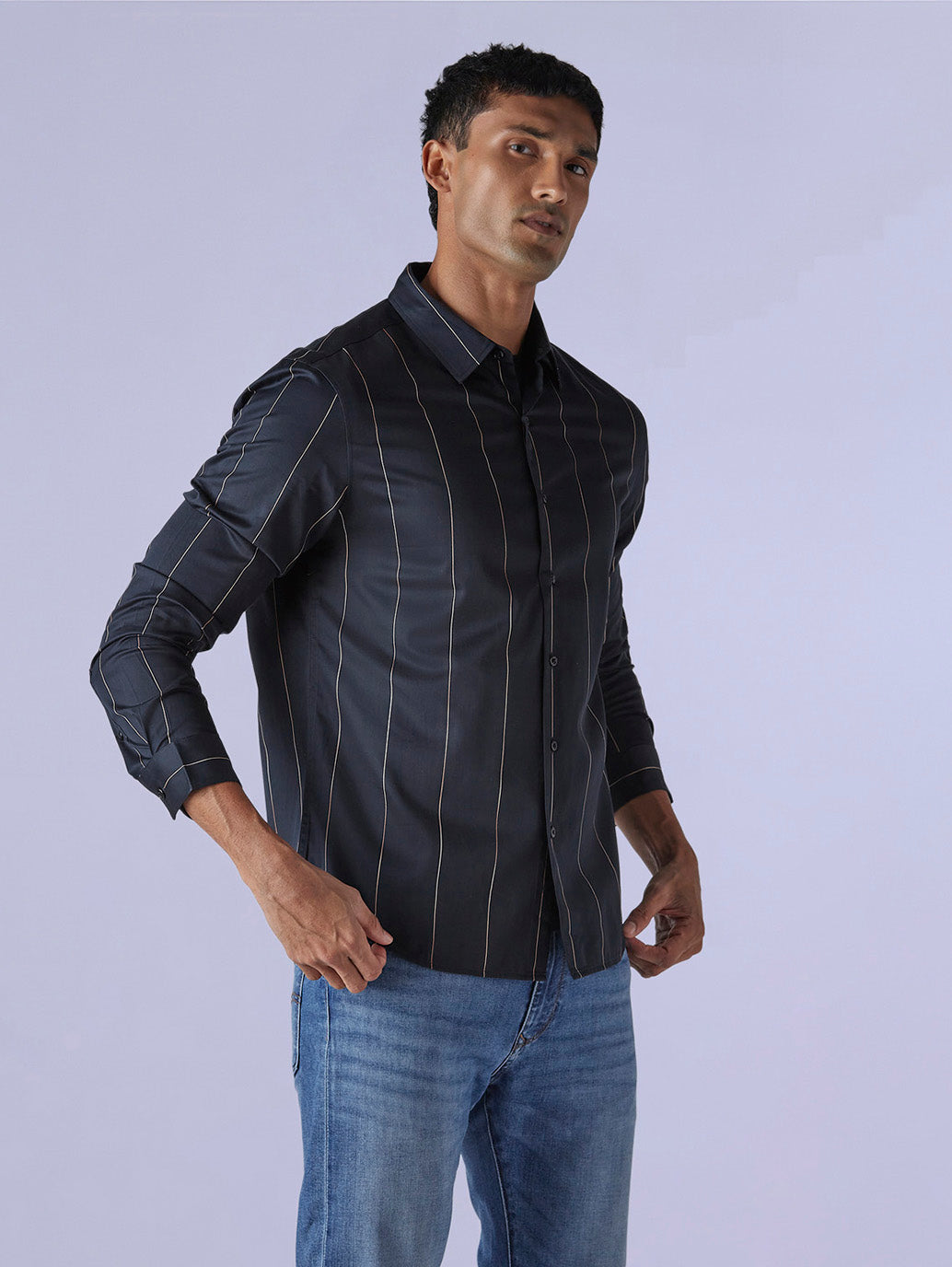 Men's Redloop Striped Slim Fit Poplin Shirt - 53190424-00d2-4df0-8bcf-88e11d638a27 View