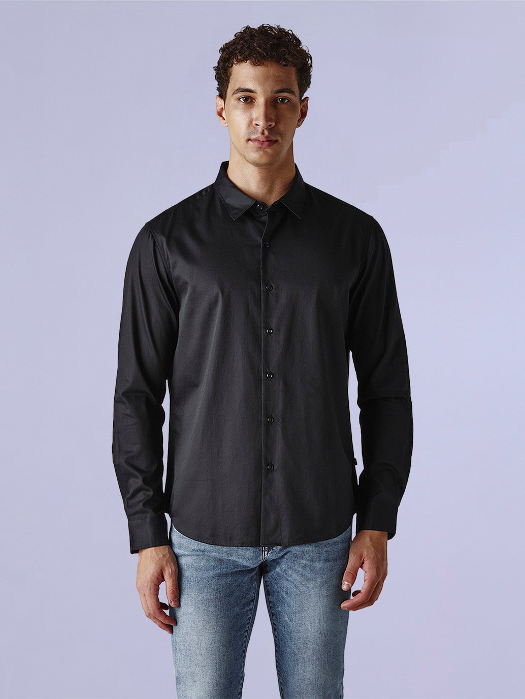 Men's Solid Slim Fit Poplin Redloop Shirt - d2a0b90b-f1a1-49e0-95d1-83b95ba8f987 View