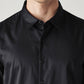 Men's Solid Slim Fit Poplin Redloop Shirt - Detail View