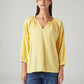 Women's Solid Regular Fit Linen Top - Front View