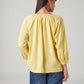 Women's Solid Regular Fit Linen Top - Back View