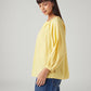 Women's Solid Regular Fit Linen Top - Side View