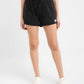 Women's High Rise Black Relaxed Fit Shorts