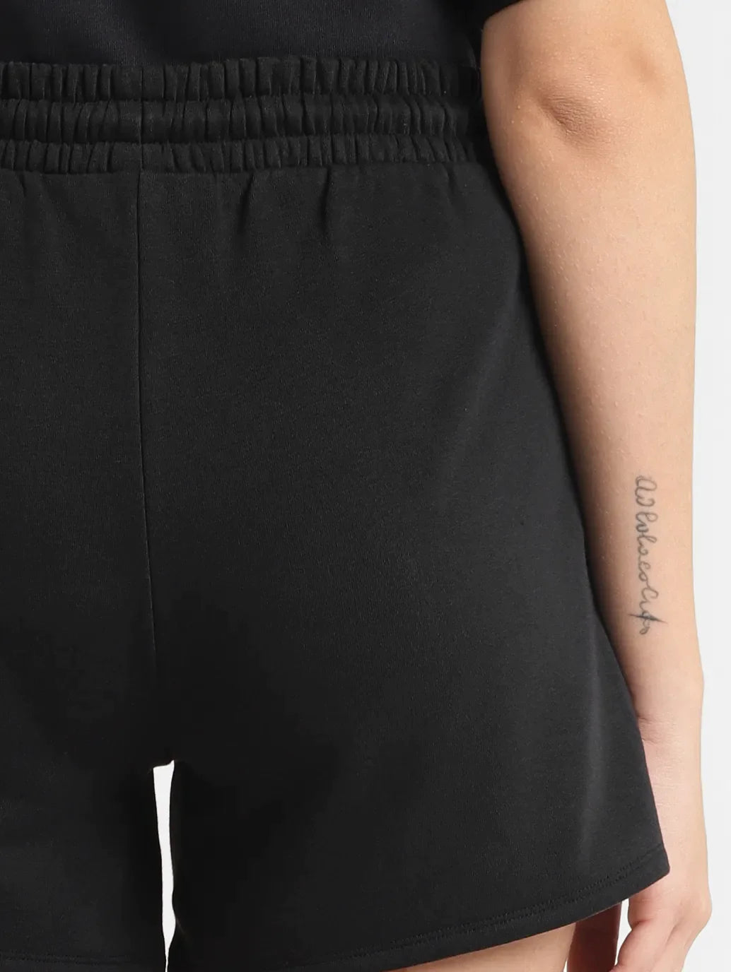 Women's High Rise Black Relaxed Fit Shorts - 3828cd03-5c70-44f8-9e13-360191afcf56 View