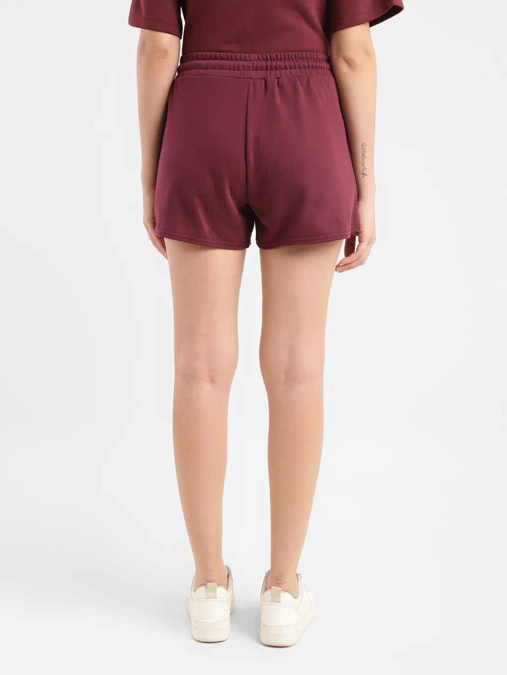 Women's High Rise Maroon Relaxed Fit Shorts – Levis India Store