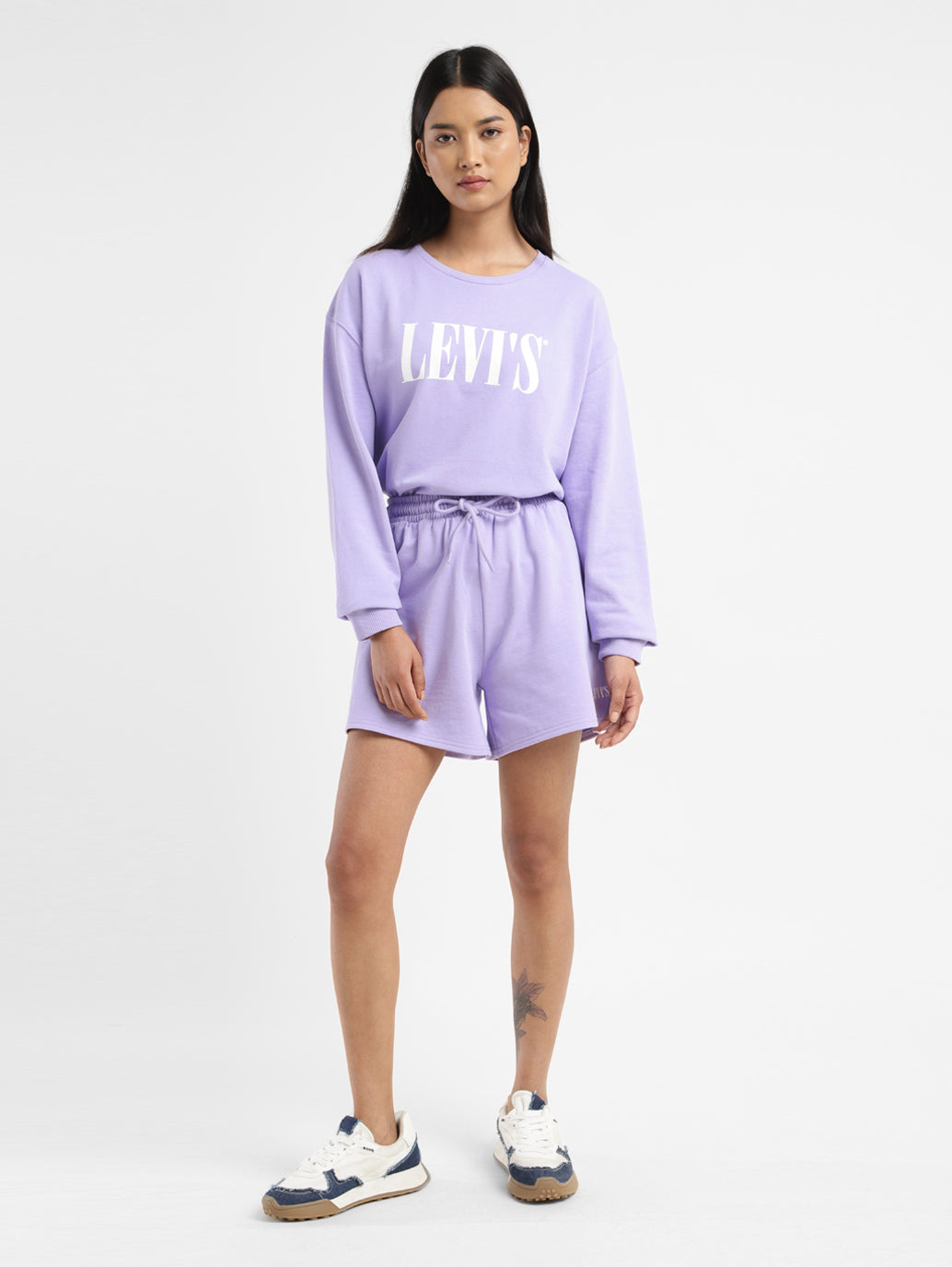 Women's Mid Rise Purple Regular Fit Shorts