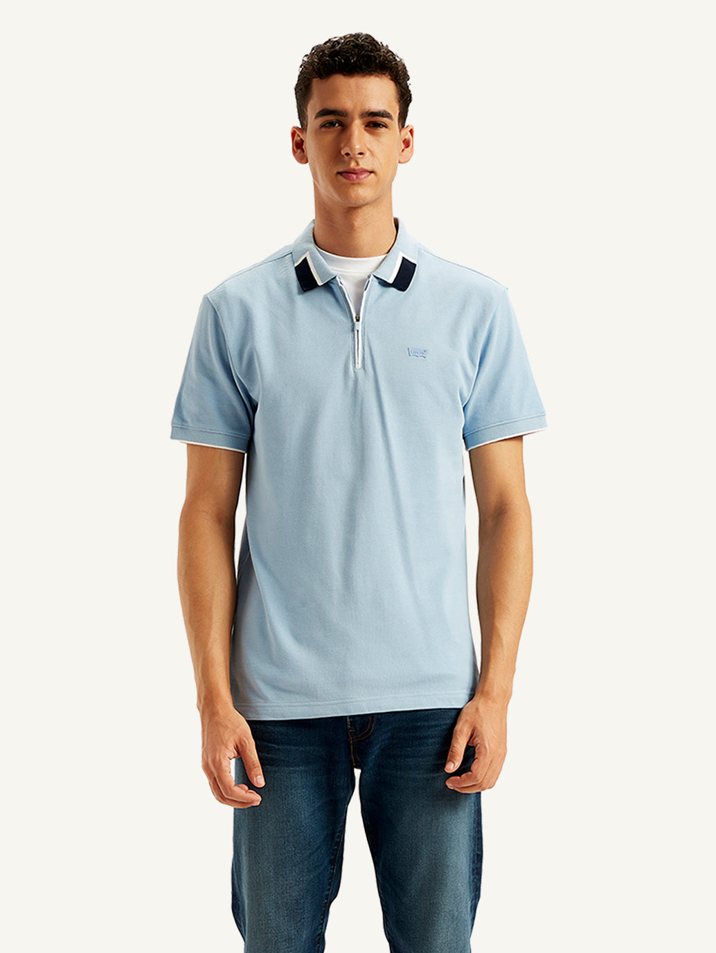 Men's Solid Slim Fit Polo T-shirt