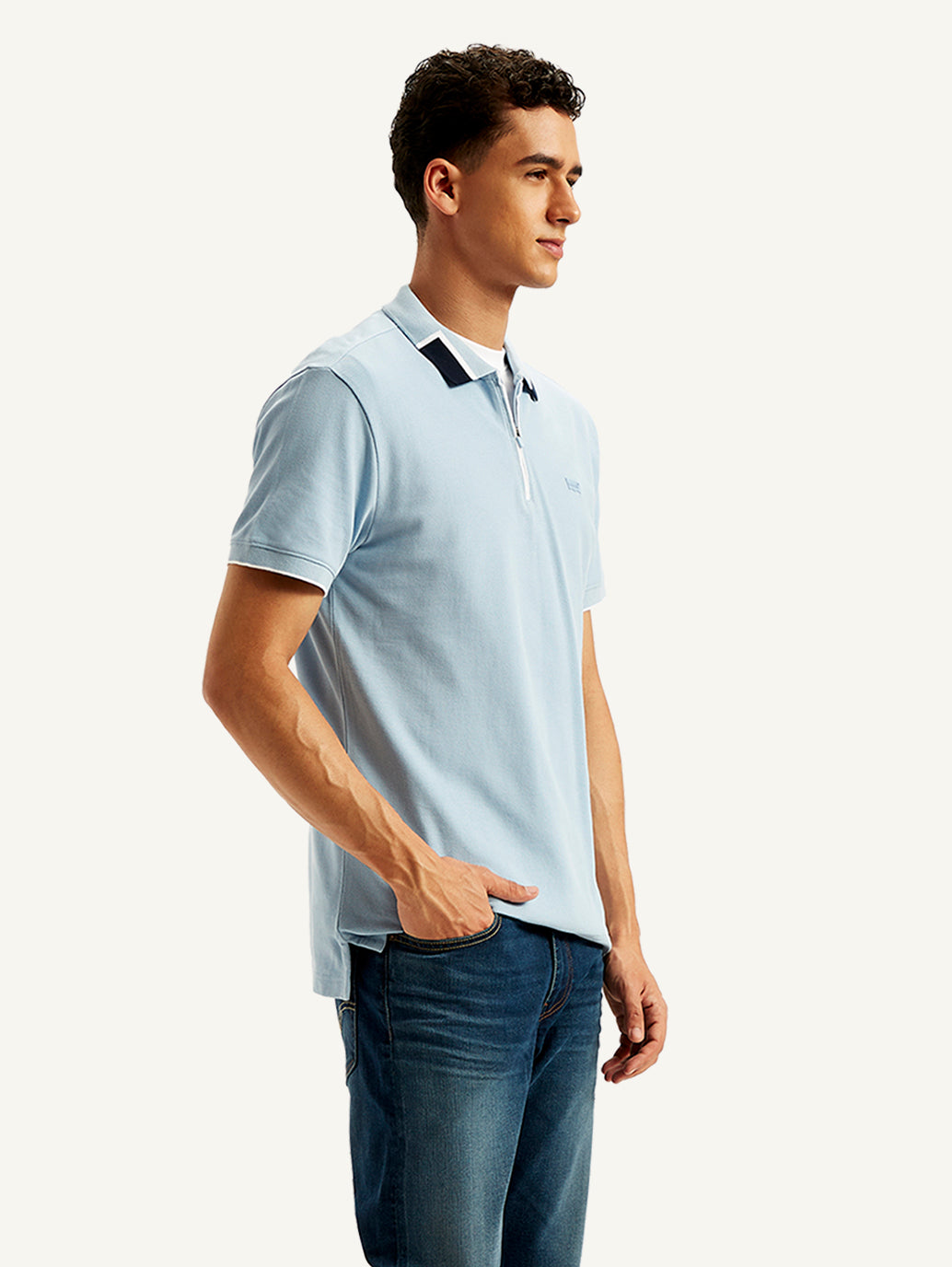 Men's Solid Slim Fit Polo T-shirt