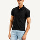 Men's Brand Logo Slim Fit Polo T-shirt - Front View