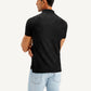 Men's Brand Logo Slim Fit Polo T-shirt - Back View