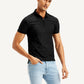 Men's Brand Logo Slim Fit Polo T-shirt - Side View