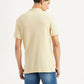 Men's Solid Slim Fit Polo T-shirt - Back View